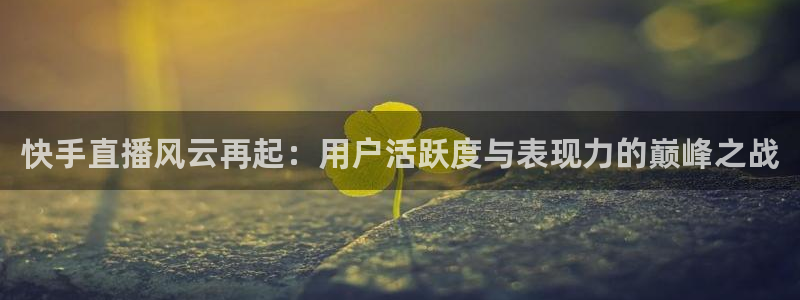 熊猫体育app下载：快手直播风云再起：用户活跃度与表现力的巅峰之战